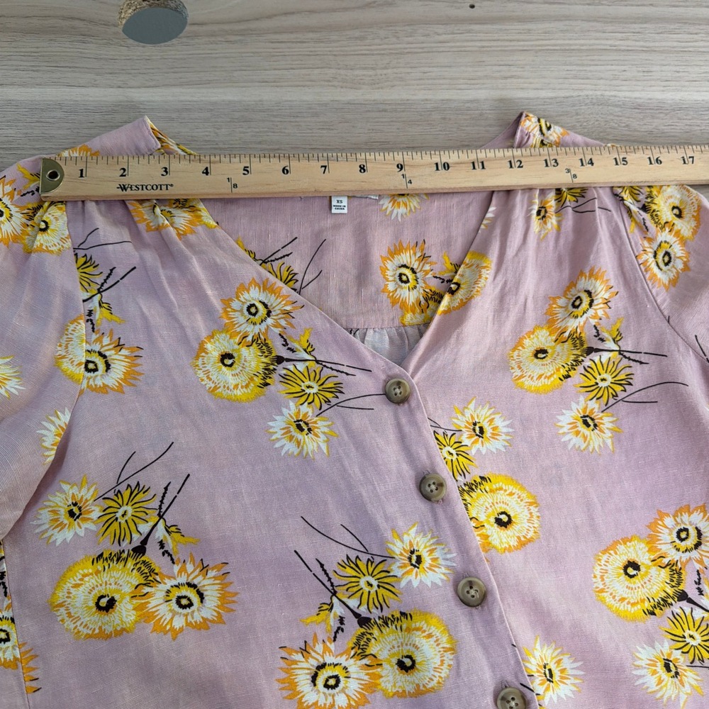 Madewell Dutch Dandelion Plaza Top Pink XS Excellent - Picture 4 of 8